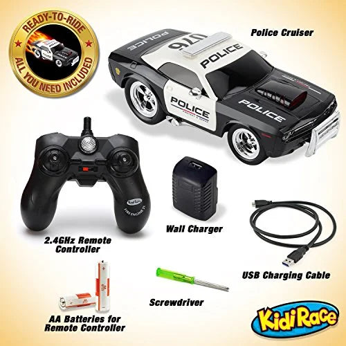 Kids and Control Remote KidiRace Control for Durable, Police to Car Easy RC Fun