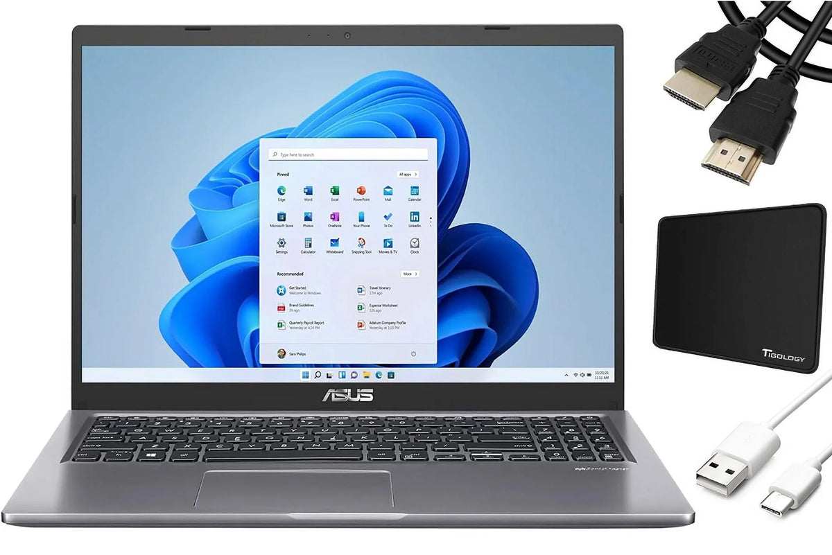 Grey Webcam, 512GB Windows i5-1135G7, PCIe 15 FHD Keypad, Touchscreen, Core Accessories Numeric SSD, ASUS 12GB Tigology 11 15.6" Wi-Fi Vivobook RAM, + 5, Intel Home, Laptop,