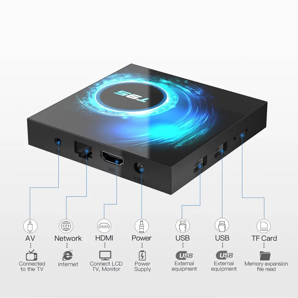 Living JahyShow Ease TV Smart Box - Streaming Quad-Core 4GB+64GB, Android T95 Room, 10.0 Media,