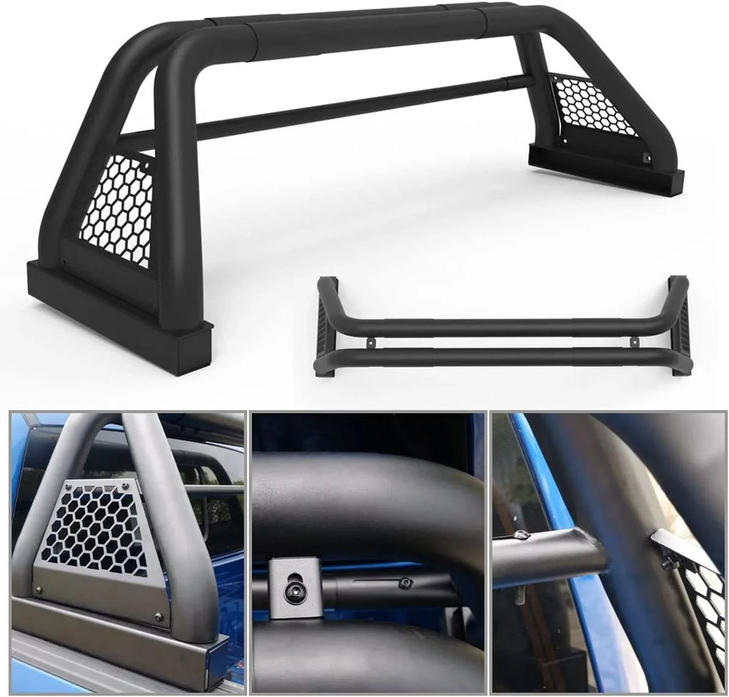Bar For Sport silverado/GMC 2019-2023 sierra Rack Truck Bar 62.9-74.7" Bed Chase Fit 1999-2013 and Chevy Adjustable Roll