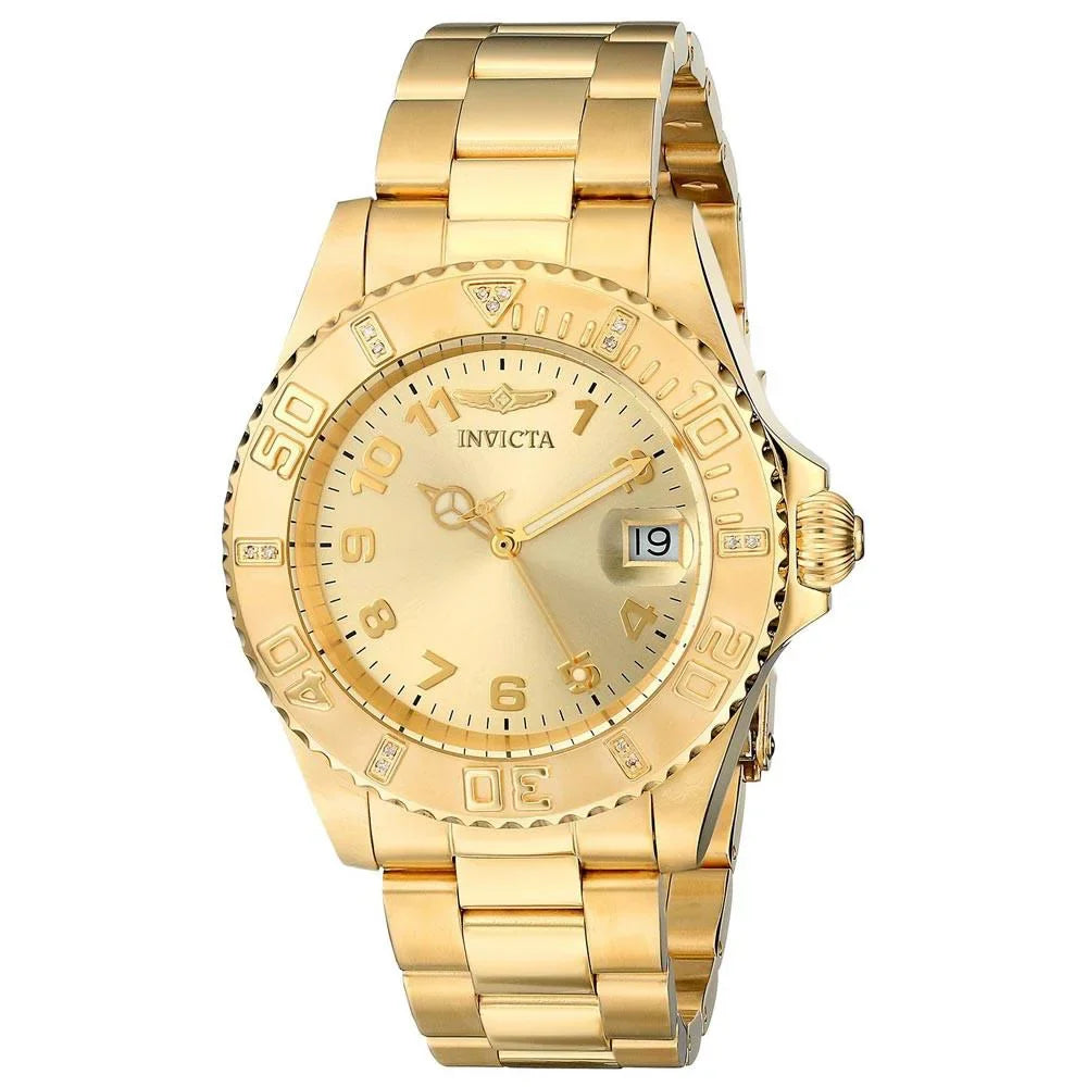 Steel Dive Tone Diver Yellow 15249 Women's Watch Dial Gold Gold Pro Invicta
