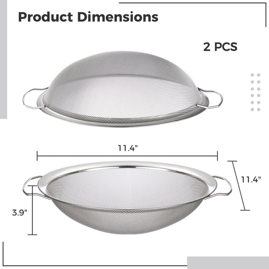 250μm Gallon Paint for Paint, Buckets, Strainer Filters Impurity Fine Meshes, Stainless Paint Tiny 11.4” Latex, Filters Ultra for Honey, Mesh Steel Ink, 5 Seeds Paint 2PCS Strainers,