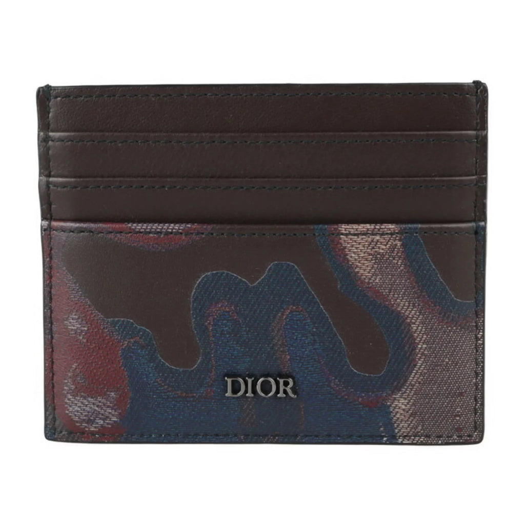 2ESCH135UCN New) Camouflage Leather Case (Like Series Marron Business Card Pre-Owned Holder Dior Christian Calf Dior Brown Pattern Multicolor