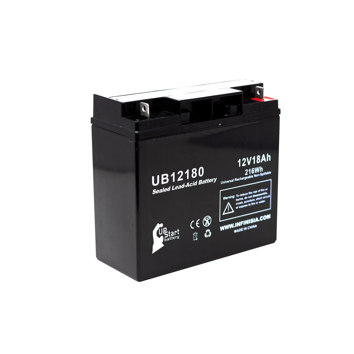 Lead T4 18Ah, 18000mAh, SLA) Sealed BATTERIES UB12180 Universal Terminal, (12V, Battery Compatible Acid Replacement CFMP12V18 PICHER Battery AGM, EAGLE -