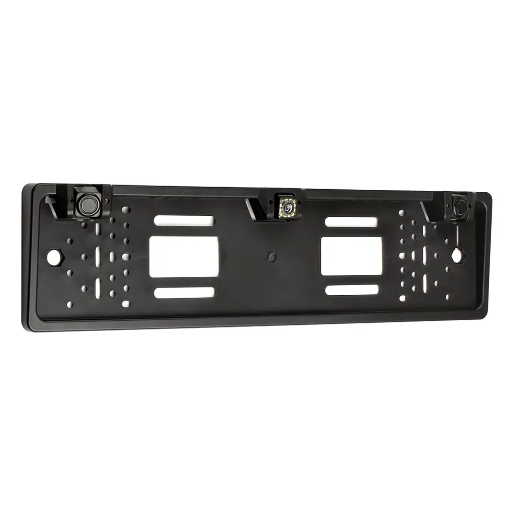 Rear Sensor 12 Plate LED European Dcenta Parking Reversing System License Camera with Frame Camera Backup View