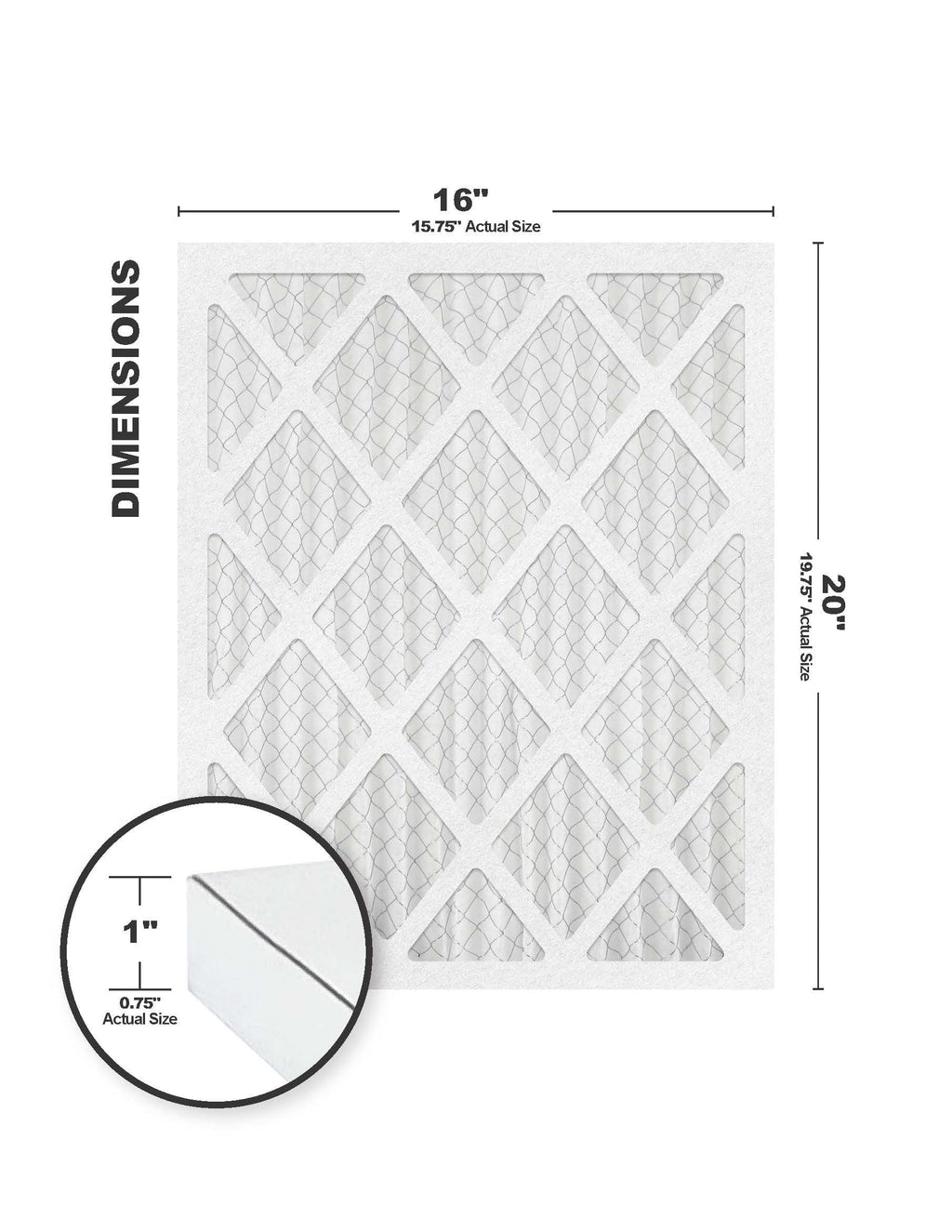 Filter (4 Accumulair 8 Pack) 16x20x1 MERV Gold Air