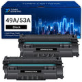Toner P2015dn for Yield HP for 49A Black 49A 53A LaserJet 3390 1320 Cartridges Ink 53A 1320N Q5949A Q5949X Compatible 1320TN Printer 1320NW 49X 2-Pack P2015 High Q7553A HP