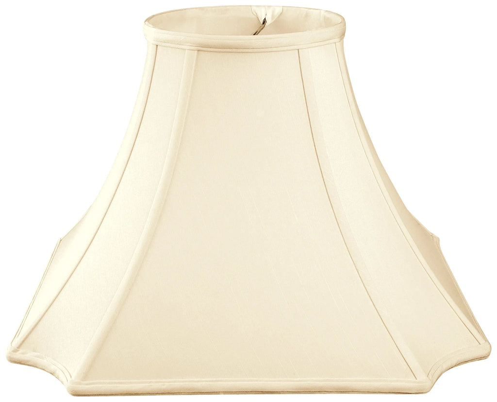 Shade Cut Square Inverted Corner Designs Eggshell 10" Royal Lamp