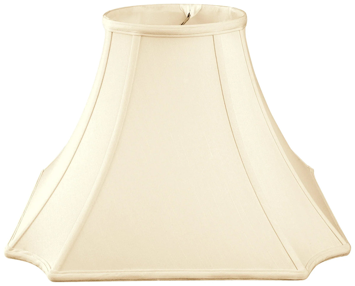 Shade Cut Square Inverted Corner Designs Eggshell 10" Royal Lamp