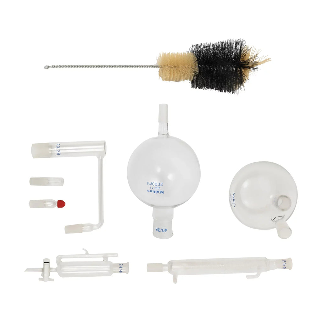 Glass Separator Oil Kit Purifier Miumaeov Oil Condenser Essential + Hot 2000ML Distillation Distillation Essential Distiller Steam Lab Stove Water + Apparatus with