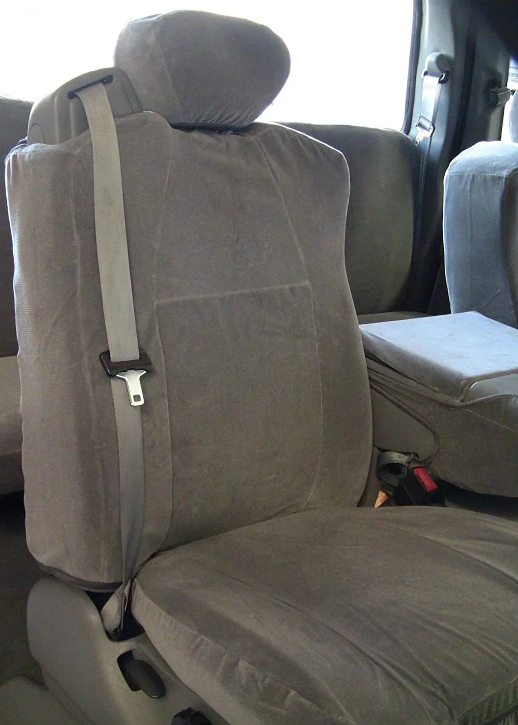 Split Seat 2001-2008 Gray With in F250-550 Opening NEW F83 Console 40/20/40 Center Ford Velour