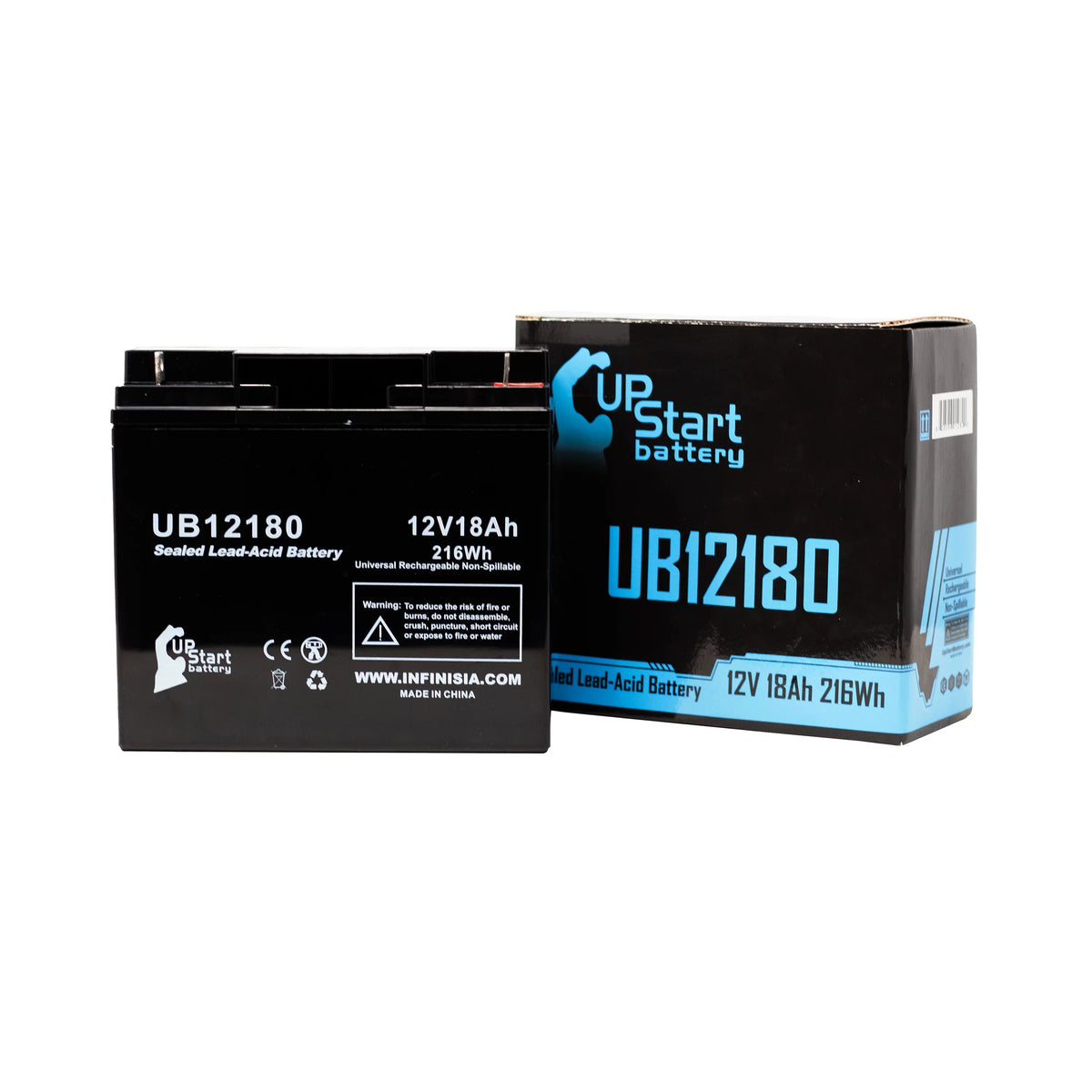 Lead T4 18Ah, 18000mAh, SLA) Sealed BATTERIES UB12180 Universal Terminal, (12V, Battery Compatible Acid Replacement CFMP12V18 PICHER Battery AGM, EAGLE -