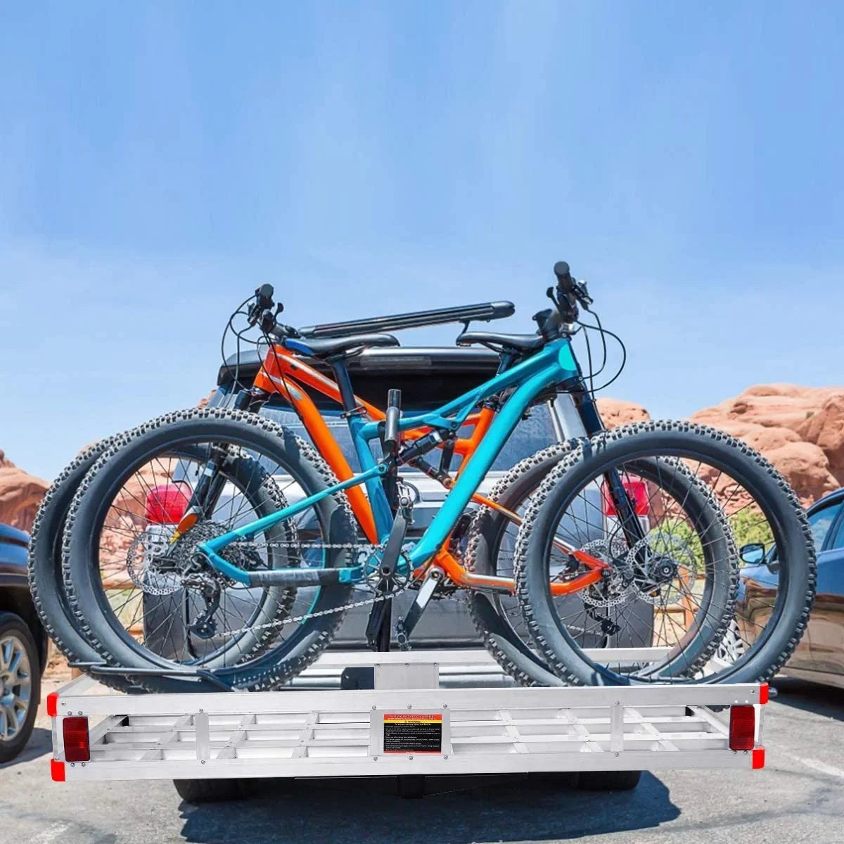 7” 500LBS Cargo Receiver, Truck, Cargo Hitch Mount Basket Car, Vehicle Carrier, 22” SUV, Hitch Aluminum Rack, Luggage Cargo for 2” x 60” Carrier Trailer x Capacity Fits