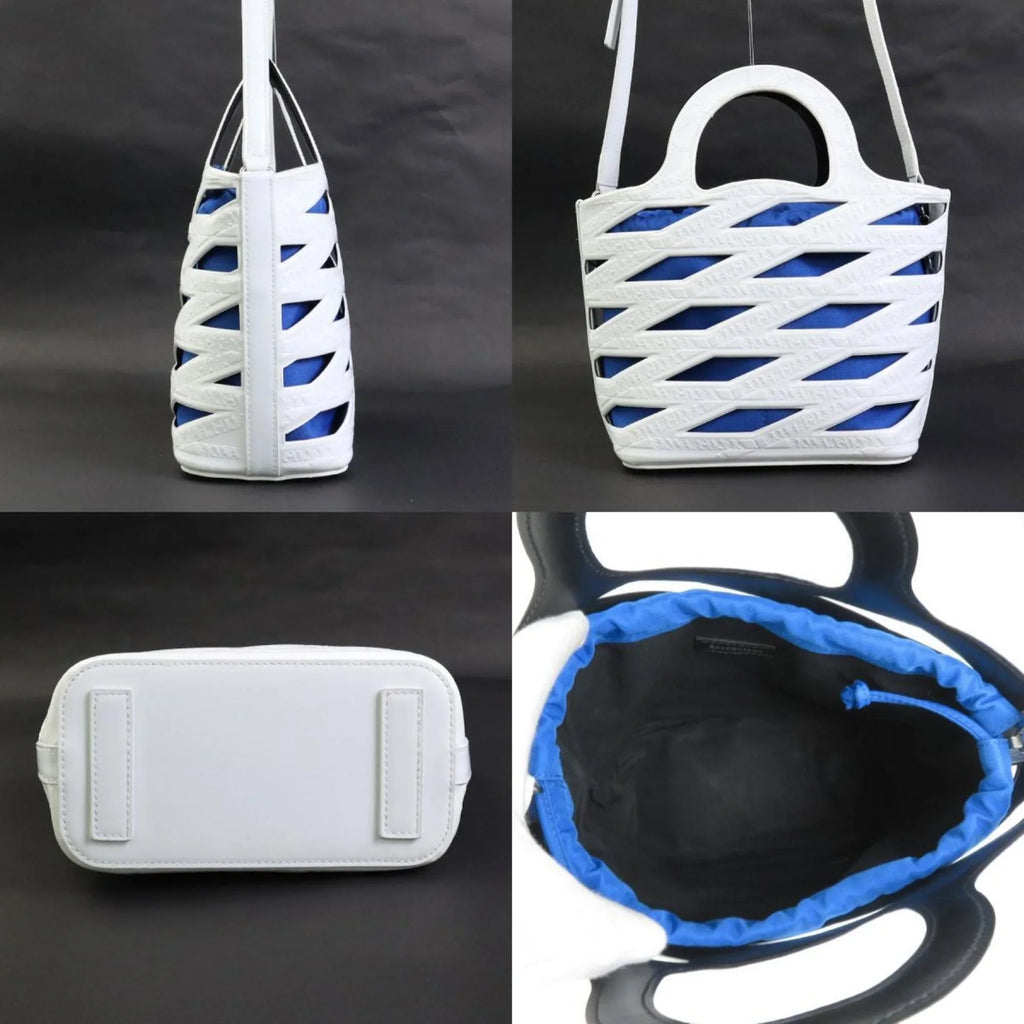bag Pre-Owned patent handbag diagonal shoulder (Good) BALENCIAGA leather 630708 white Balenciaga ladies