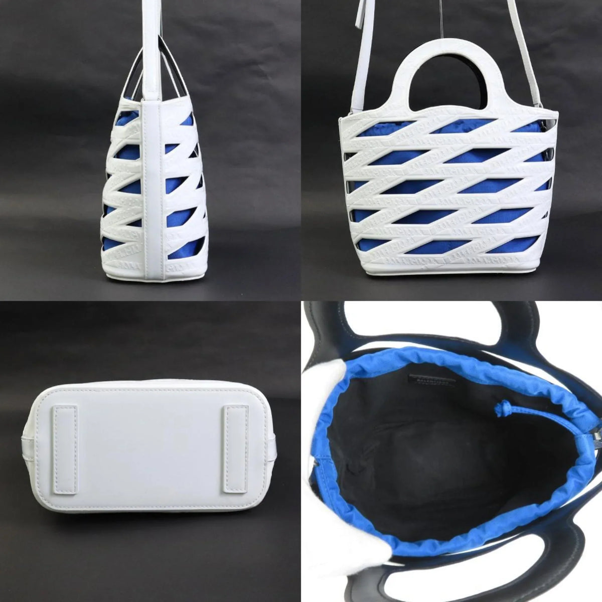 bag Pre-Owned patent handbag diagonal shoulder (Good) BALENCIAGA leather 630708 white Balenciaga ladies