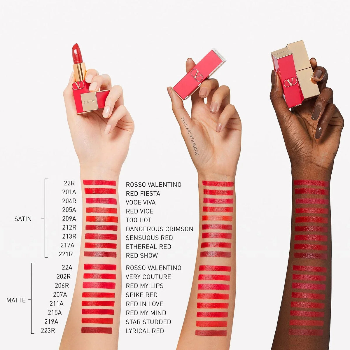 High Deep - Red Ethereal 217A Blood - Rosso Pigment Refillable Lipstick Valentino Red Valentino