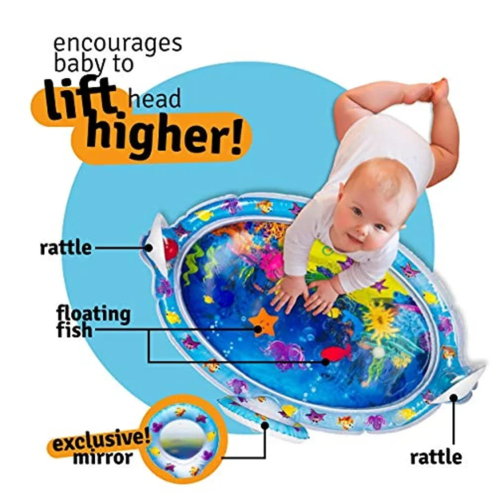 Growth Mirror rattles and Stimulation mat time Inflatable Play Activity The Water Infants Your Splashin'kids Center Toddlers Premium Perfect Time Tummy Fun Baby's with