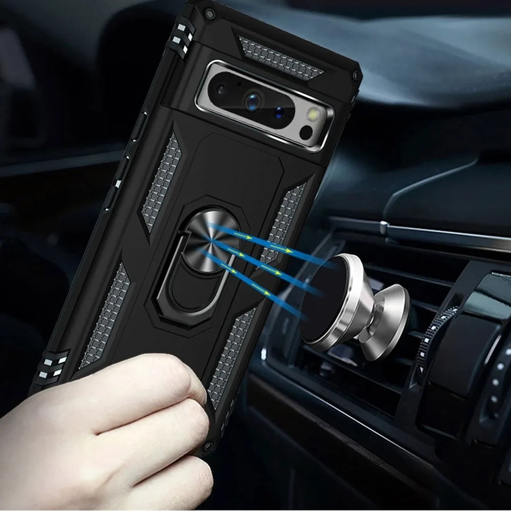 Pro Pixel Phones Ring Drop-Proof Swivel compatible - 8 with Clip Cover for Kickstand 8 Google Combo Belt Pixel Pro Holster Metal Google Armor Case