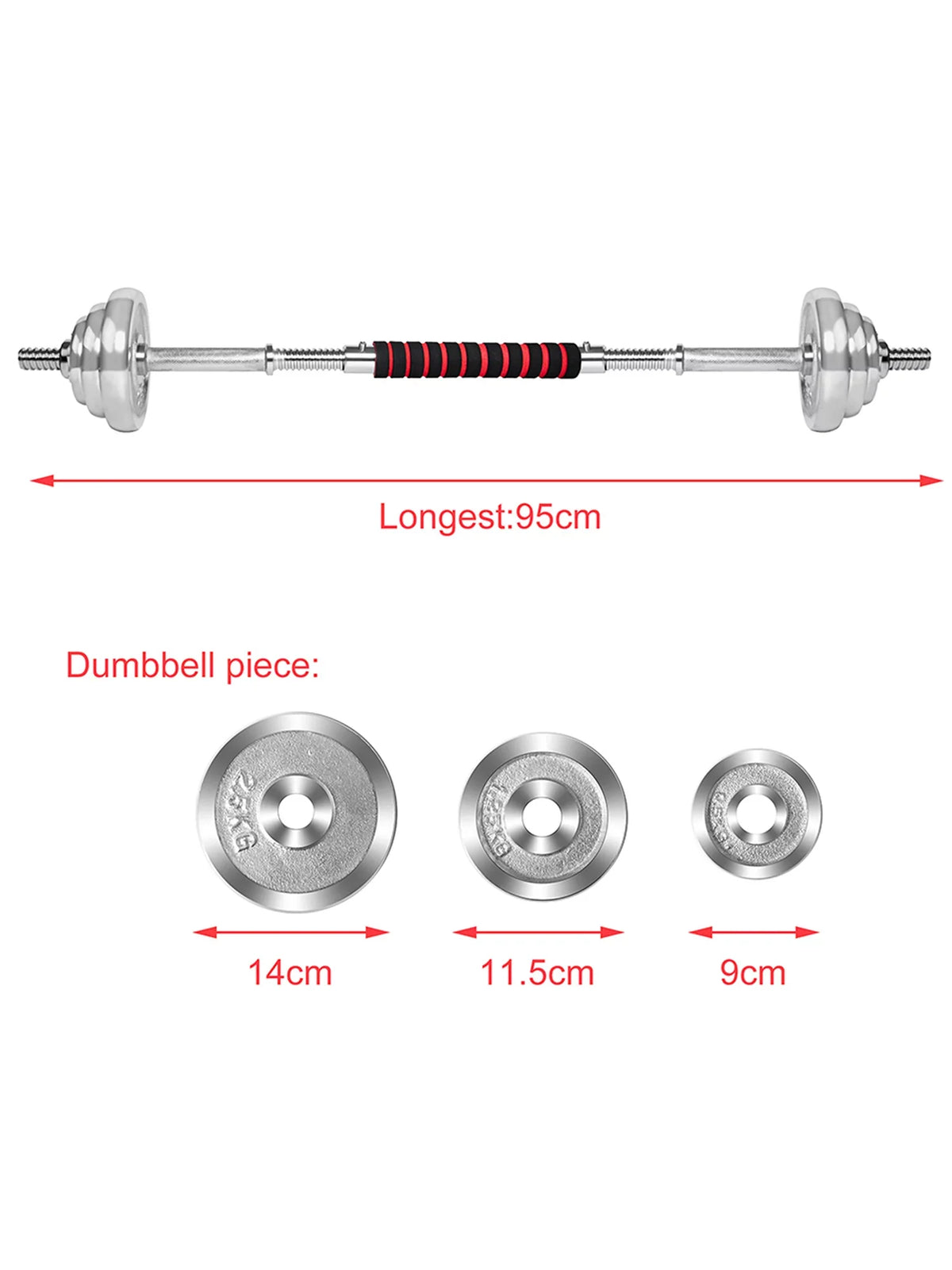 Strength Workout Dumbbell Weightlifting with Rubber Dumbbell Barbell with Adjustable Training 4 Dumbbells Ergonomic 60lbs Modes for FANNYC Barbell Weights Dumbbells Handles Set