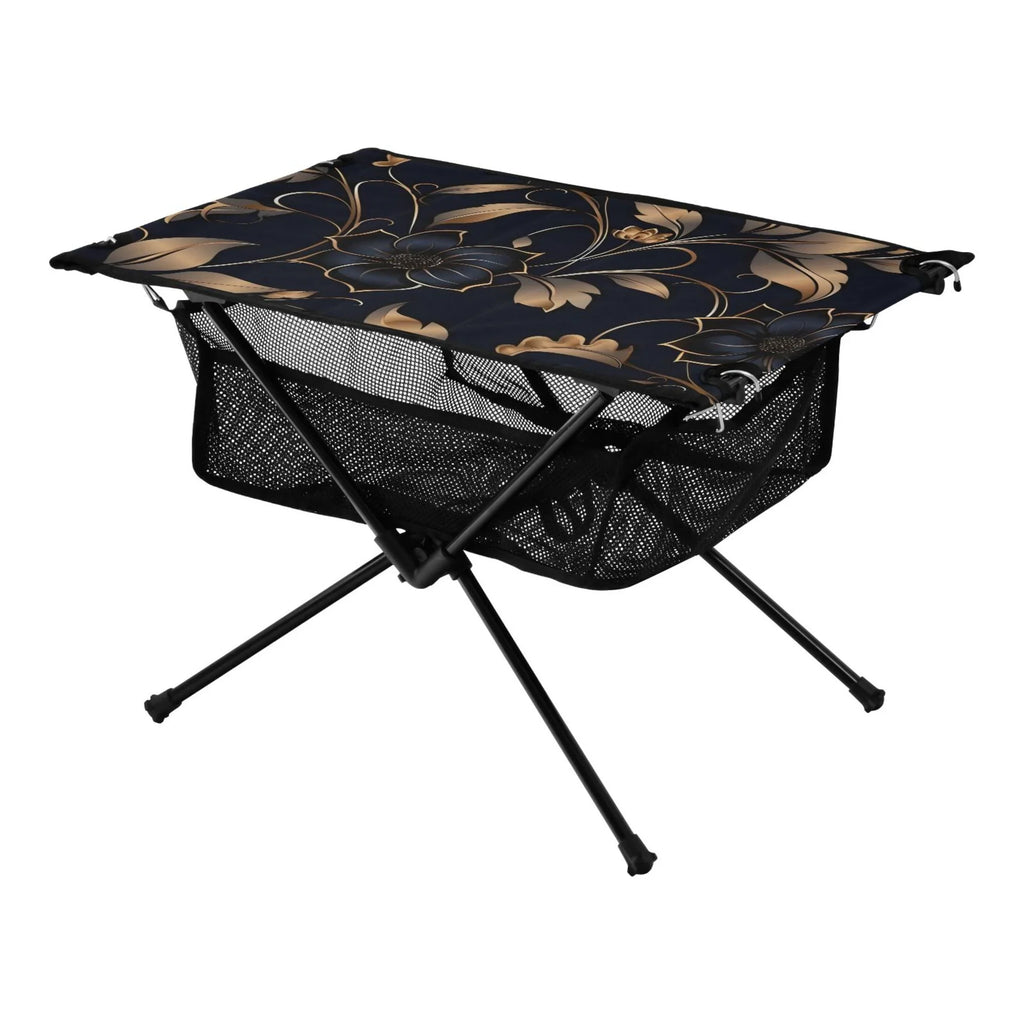 Bag Folding BBQ Beach Flower Storage Fishing Table Travel Camping for with on Portable Picnic Table Compact Black Outdoor Table