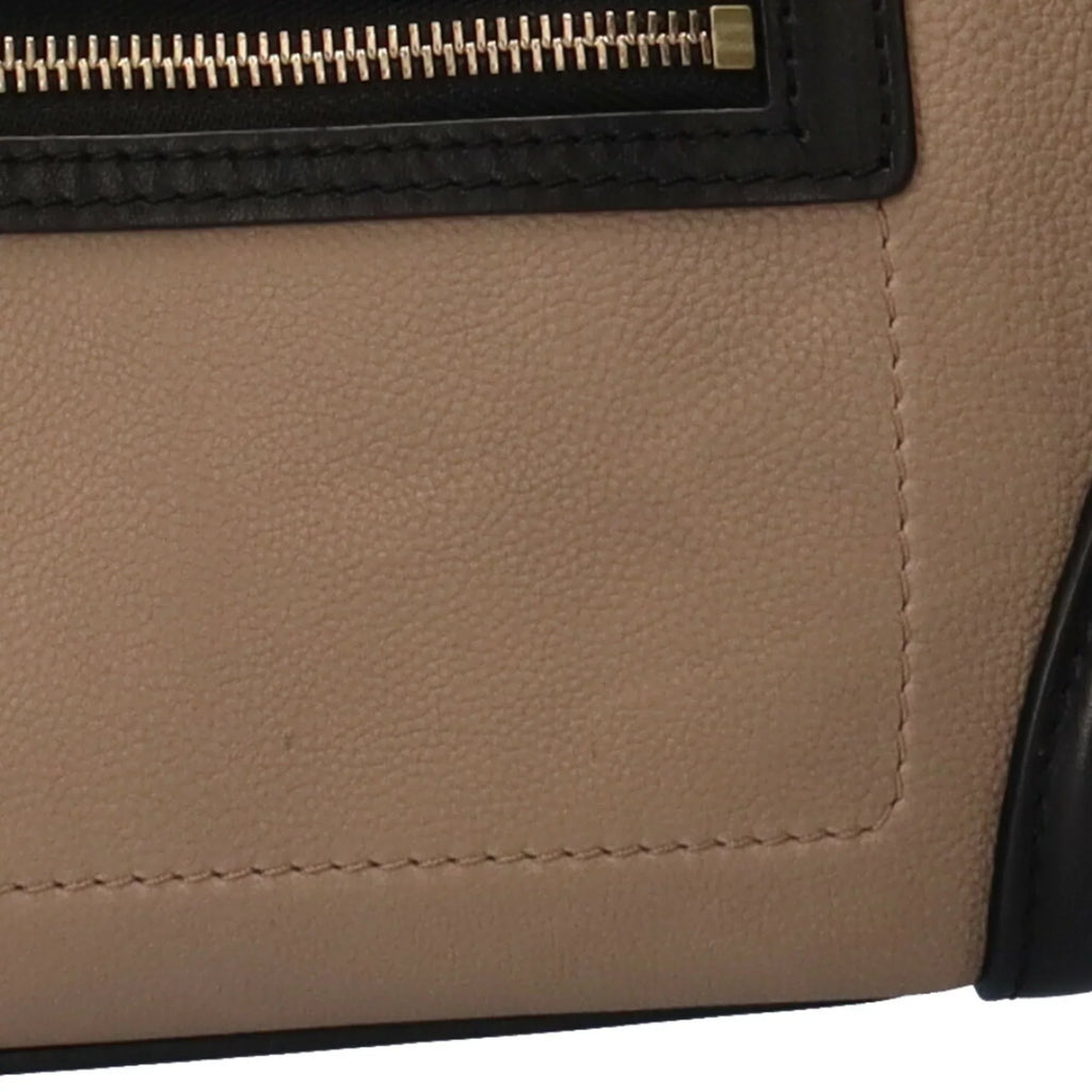 Luggage Celine Beige Micro (Good) Pre-Owned Handbag Leather Shopper Ladies
