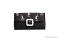 Disney Black Kate Leather Mouse Handbag Crossbody Minnie Wallet (K9760) Spade X