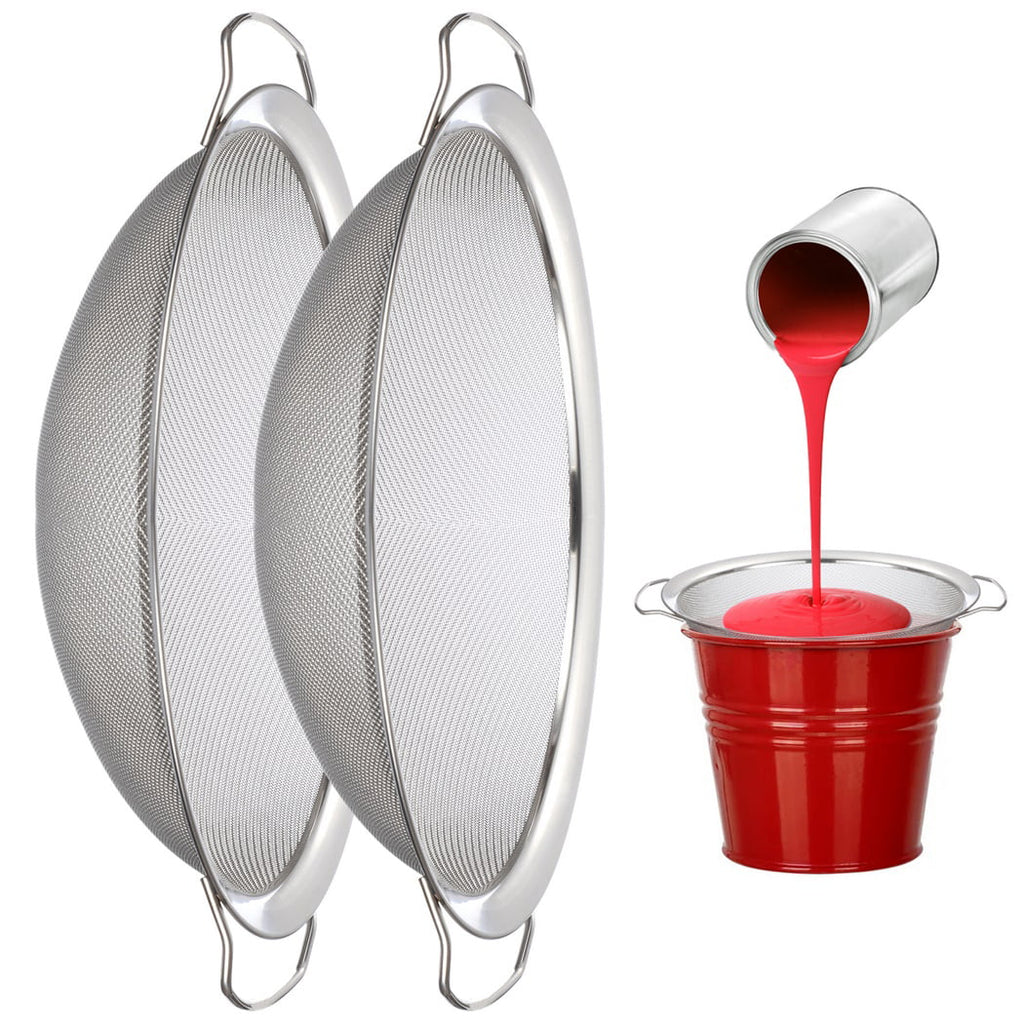 250μm Gallon Paint for Paint, Buckets, Strainer Filters Impurity Fine Meshes, Stainless Paint Tiny 11.4” Latex, Filters Ultra for Honey, Mesh Steel Ink, 5 Seeds Paint 2PCS Strainers,