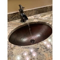 with Daisy 19" Bathroom SimplyCopper X Sink Copper Dain Oval - 14" Farmhouse X 19" Copper 5" Aged