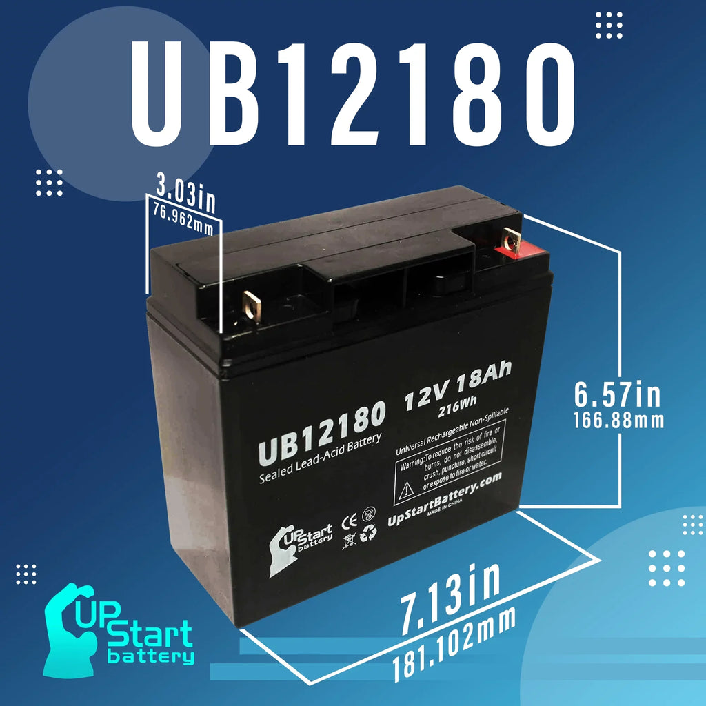 Lead T4 18Ah, 18000mAh, SLA) Sealed BATTERIES UB12180 Universal Terminal, (12V, Battery Compatible Acid Replacement CFMP12V18 PICHER Battery AGM, EAGLE -
