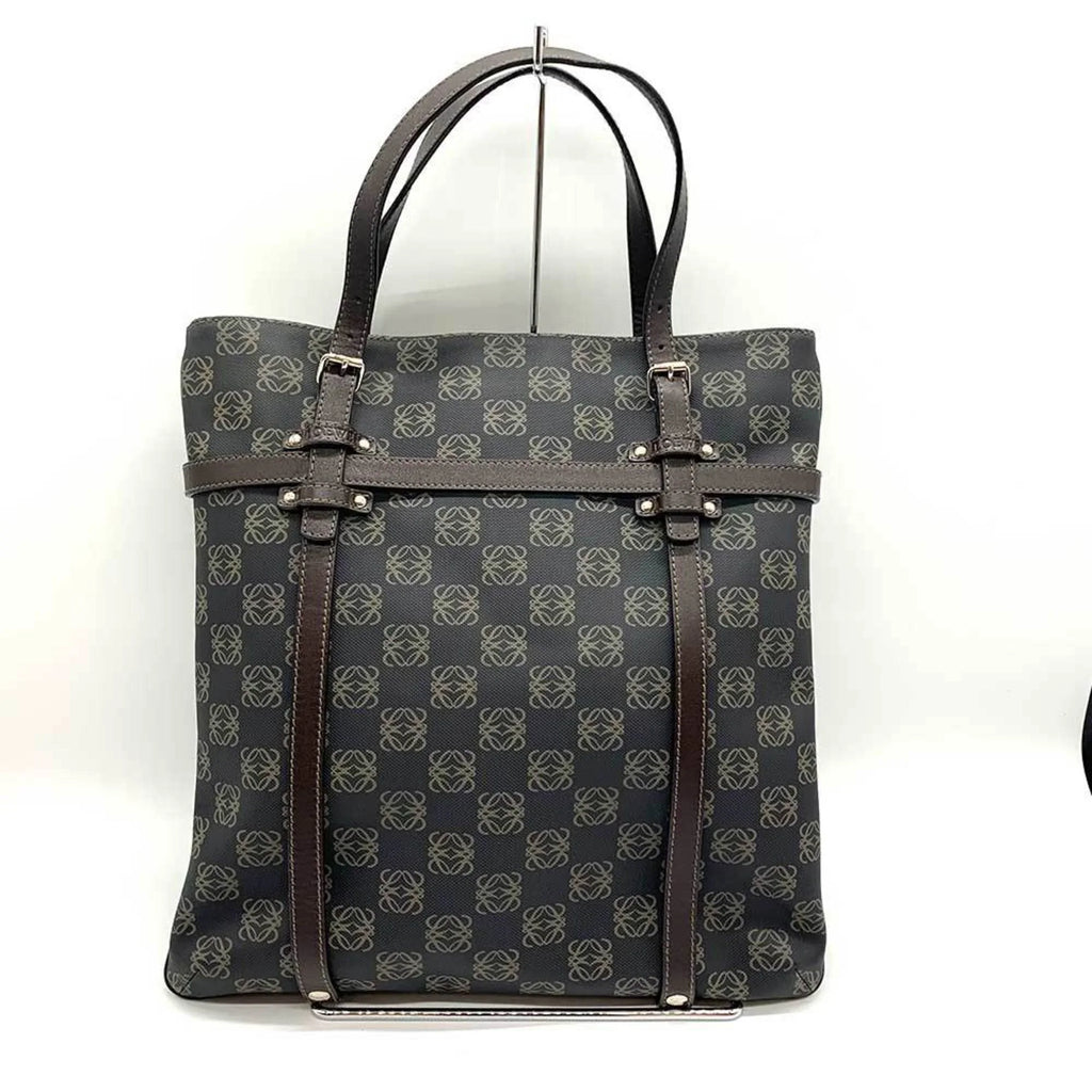 (Good) Brown Tote Gray Anagram Pre-Owned LOEWE Bag x
