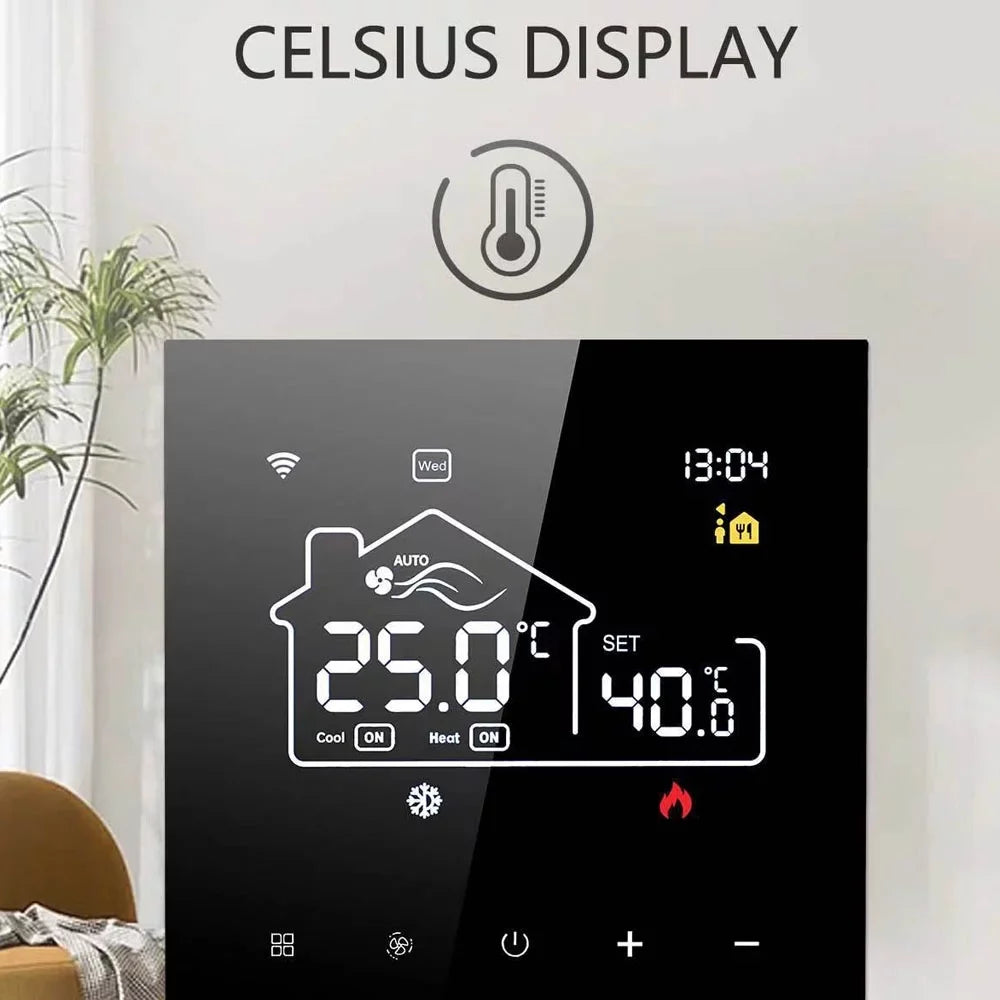App WiFi Indoor Control Docooler Air Thermostat Conditioning Display Central Mobile Heating for Digital Floor
