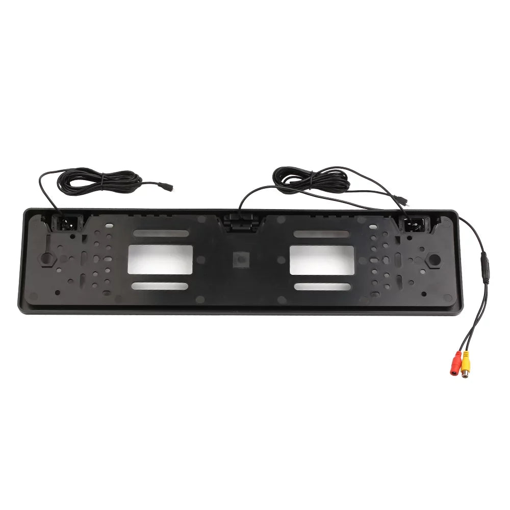 Rear Sensor 12 Plate LED European Dcenta Parking Reversing System License Camera with Frame Camera Backup View