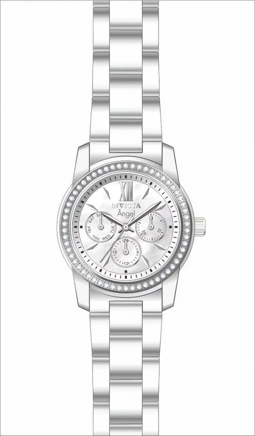 Angel Pearl of Crystal Ladies Invicta Mother 28686 Watch Dial White