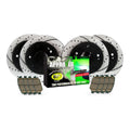 Black Pad Coated Approved Performance 2011 & Disc Slotted, Powder Fits and Front Caliber and Rear Brake C2706 Rotor 2010 Drilled Dodge Kit