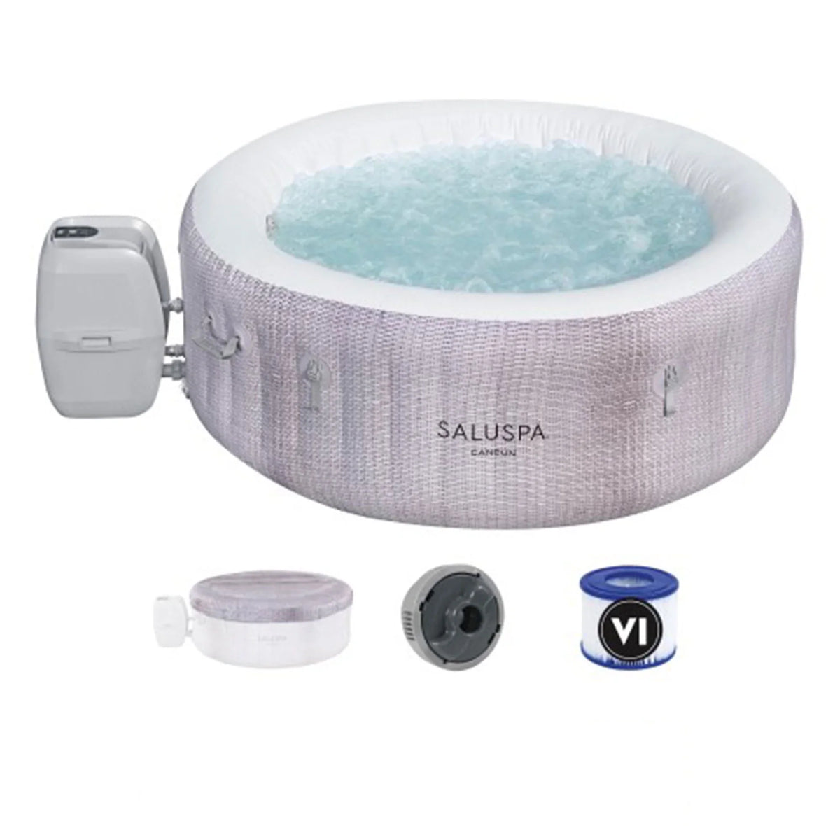 w/2 Bestway Seat Spa SaluSpa Pillows Hot SaluSpa Tub 2 Cancun Inflatable &