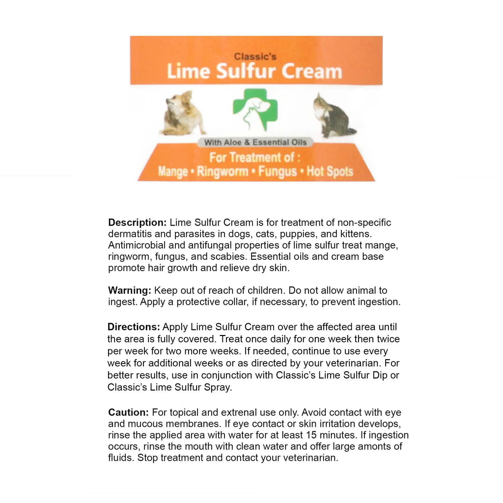 Sulfur Cream - Classic's Shampoo Healthy Paw oz) 2 and Classic's Sulfur Lime Bundle Lime Life oz) (2 (8 Items: