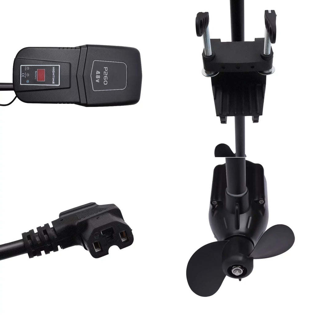 Trolling 2300RPM LED Rotatable Motor 48V Electric 360° Brushless Display Boat Motor Outboard Motor Engine Fishing 1400W Aiqidi