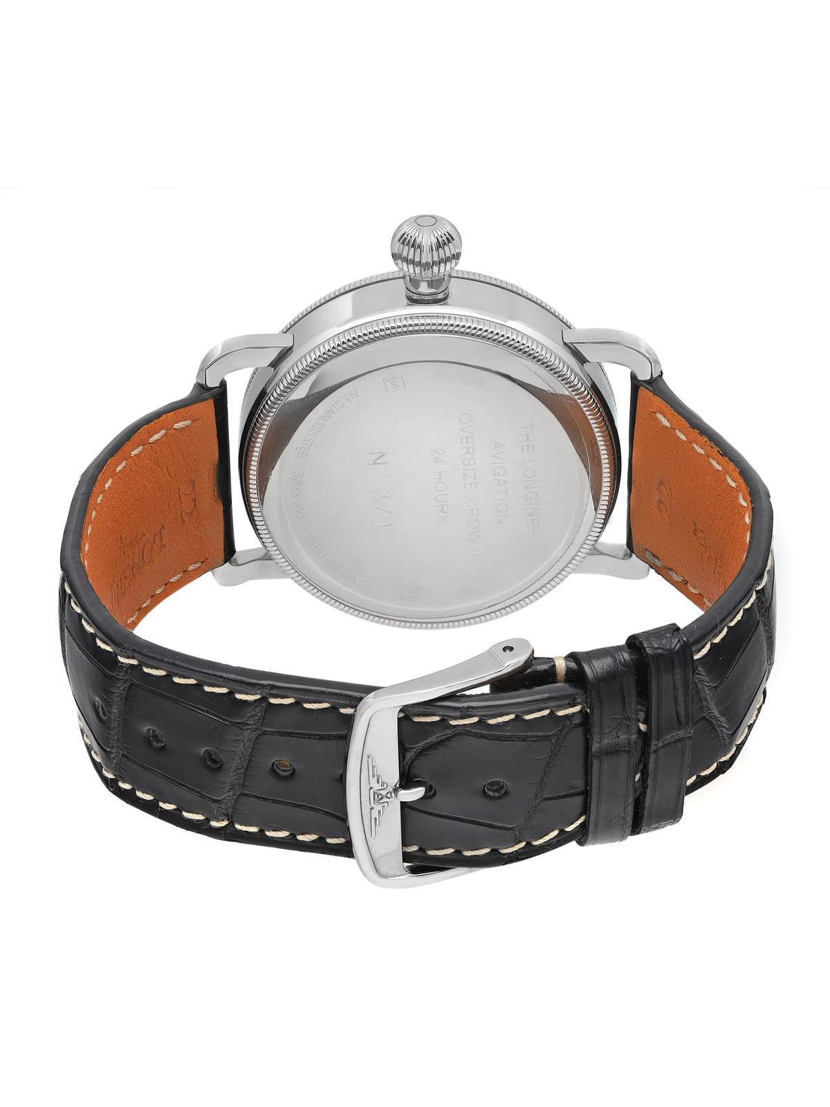 Avigation Steel New L2.778.4.53.2 GMT Watch Heritage Automatic Longines Black