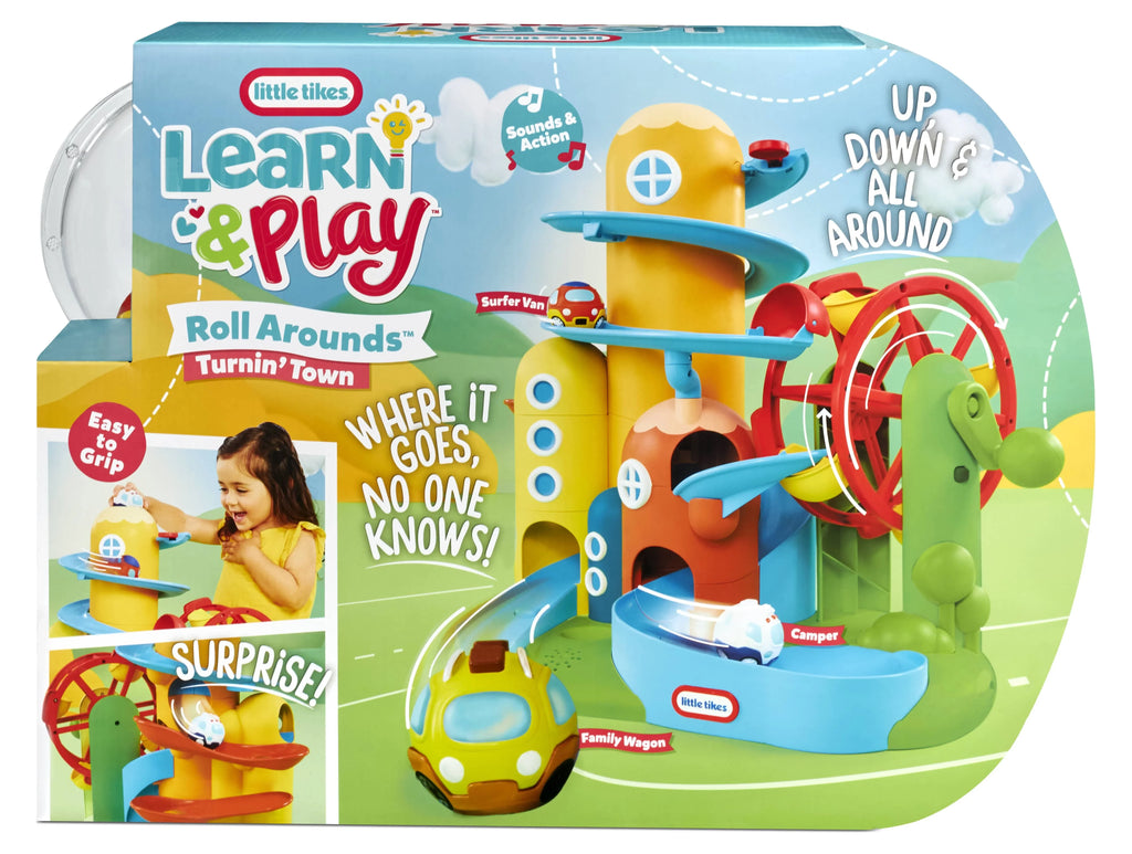 Months for Play & Roll Playset Toddlers Toy Cars and Ages Arounds Tikes Little and 18 Up Turnin' Town, Learn