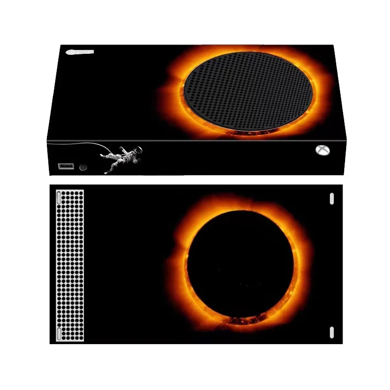 Microsoft with Drive Xbox Console Gaming Digital Series Solid 512GB Xbox Body All Mytrix Full Sticker-Eclipse State Console Skin White Wireless and S Controller