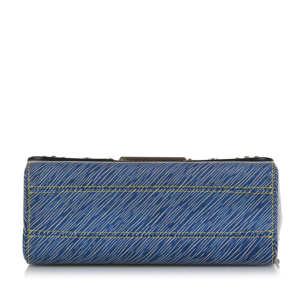 Epi Twist MM Bag Authenticated Blue Studded Crossbody Leather (Good) Louis Pre-Owned Vuitton Unisex