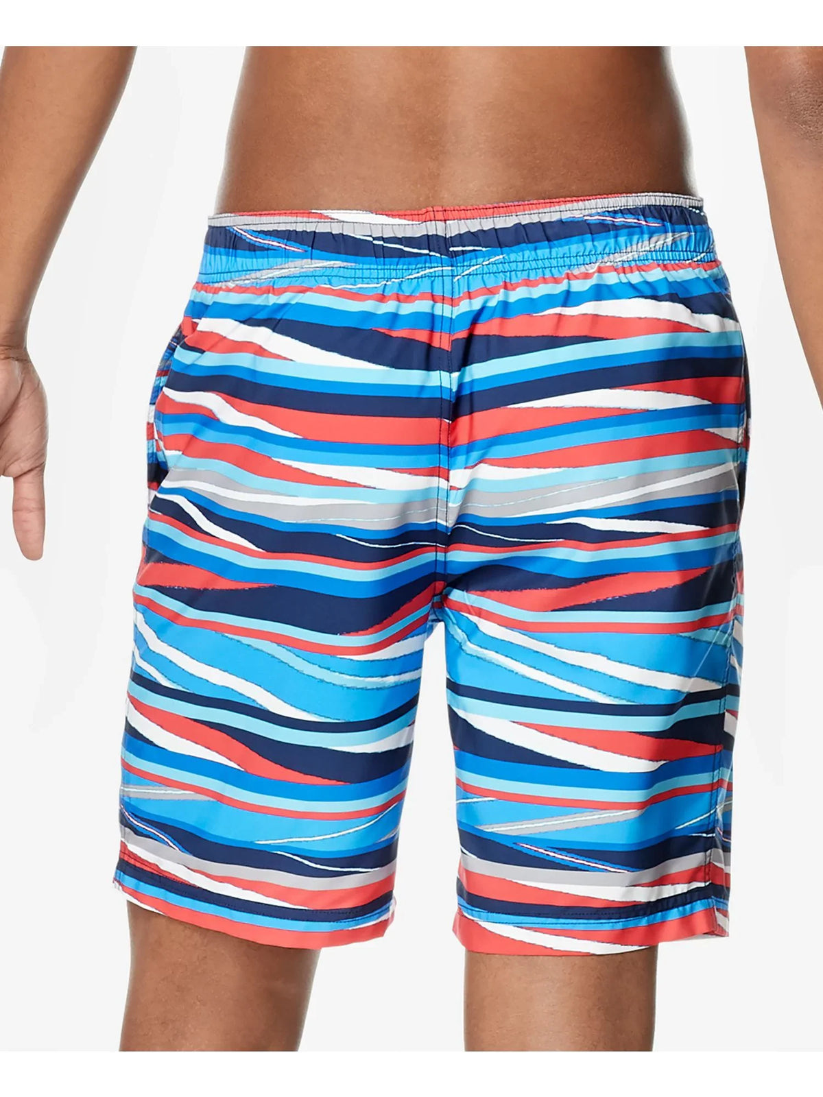 Shorts Performance Bondi Stretch Stripe Striped S Lane SPEEDO Drawstring Mens Blue