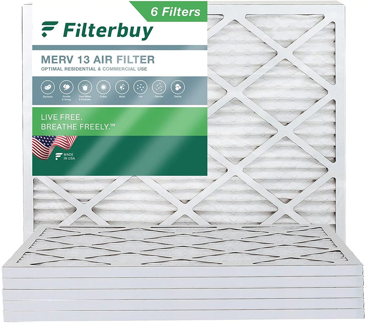 HVAC 14x20x1 Filterbuy MERV Filters Furnace Air (6-Pack) Pleated 13 AC