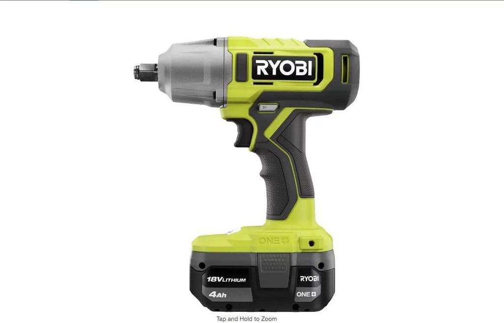 with 1/2 Ah and Charger RYOBI Cordless 18V 4.0 Kit Impact ONE+ in. Wrench Battery
