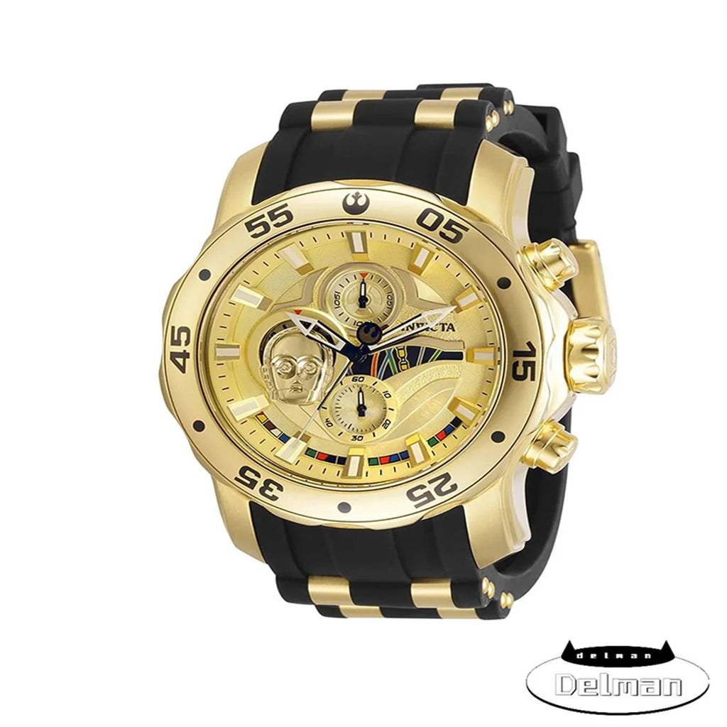 Watch Chronograph 32529 Quartz Men's Wars C-3PO Star