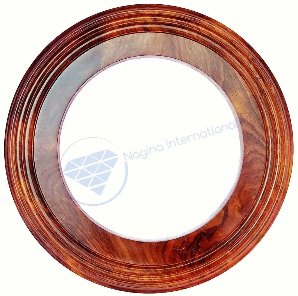 Solid Base Frame (24 Handcrafted Nagina Hardwood Inches) Wooden Polished | International