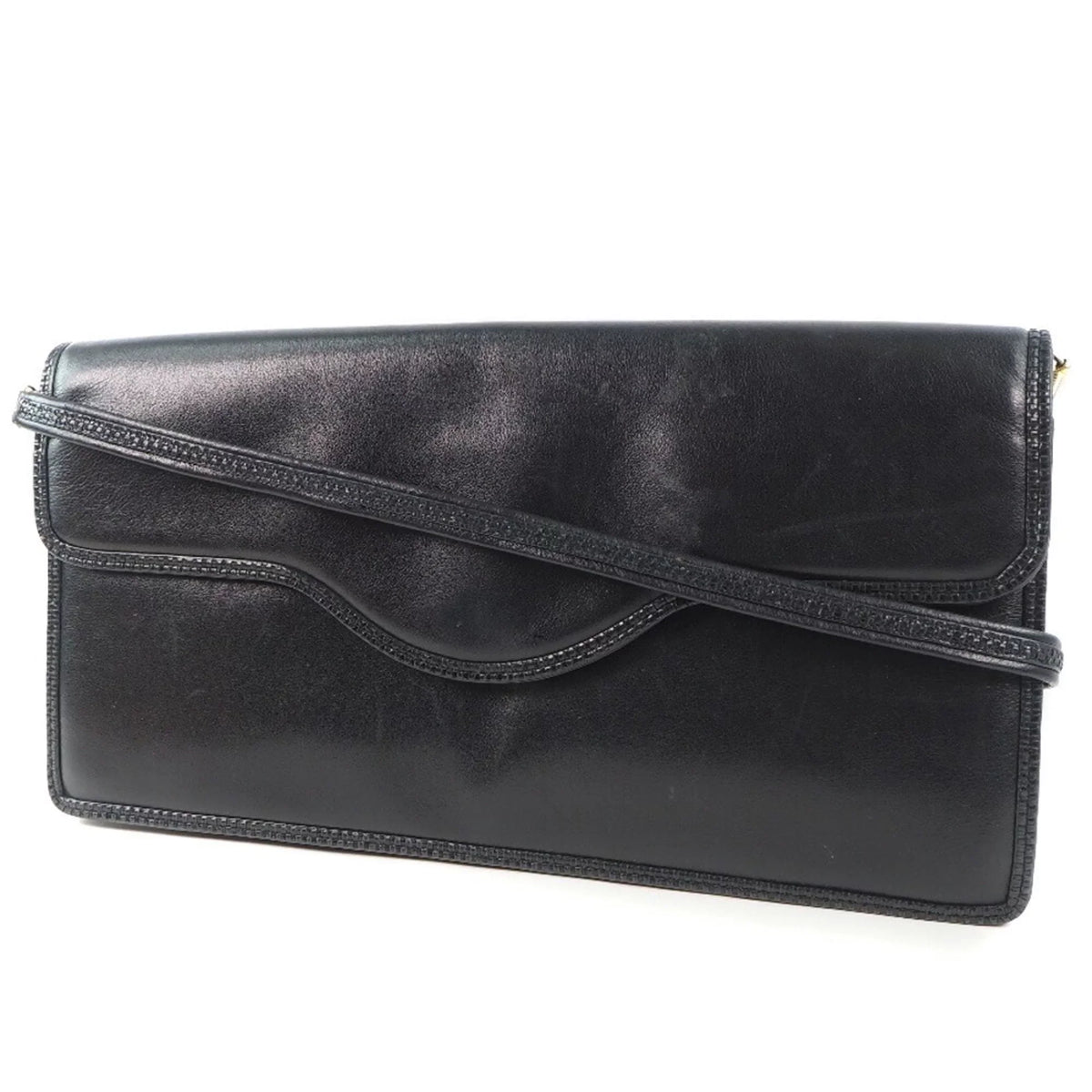 Bag Women's Barry Leather Pre-Owned Black Shoulder Chain (Fair) Bally