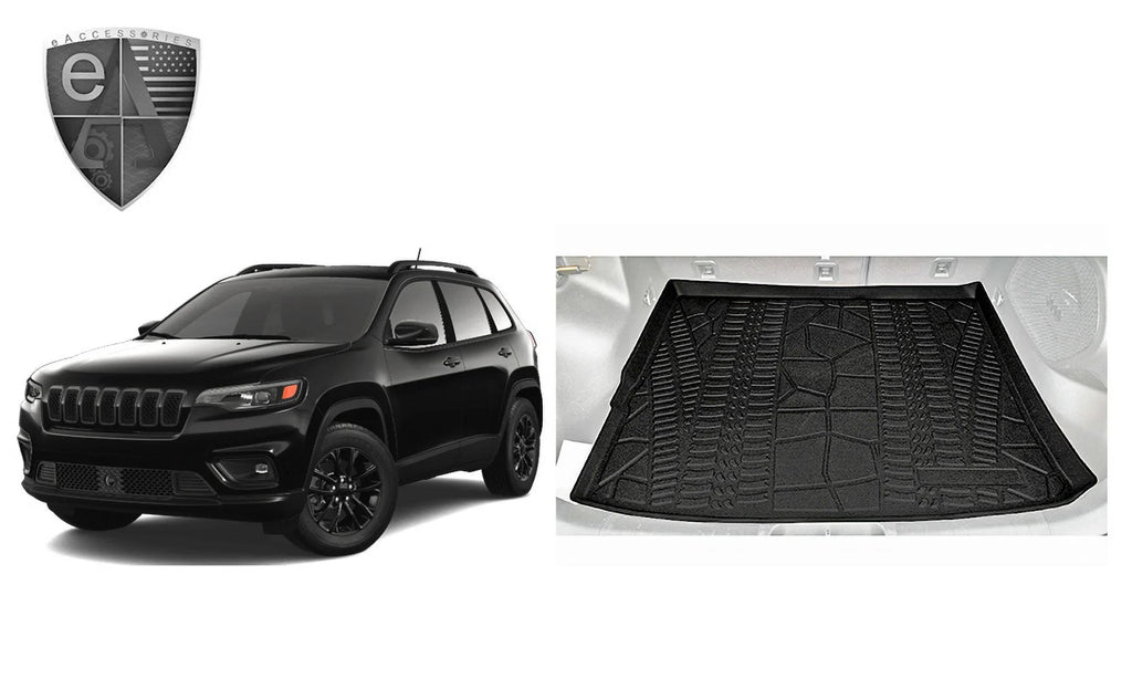 Jeep Non-Slip Mat Design Mats Trunk – Trunk Rubber Raised Cherokee – Trunk to Mat for Laser Liner – with – Weather-Resistant Pre-Cut Cargo for Easy EA EACCESSORIES Install 2014-2023 Cars – Lip Car
