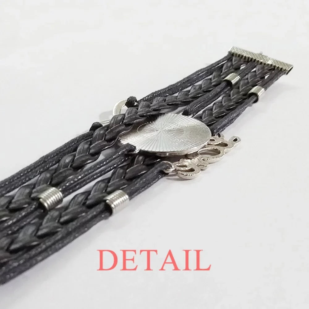 Separation Leather Rope Twisted Love Of Sorrow Poetry Accessory Bracelet Knitting Wristband Famous