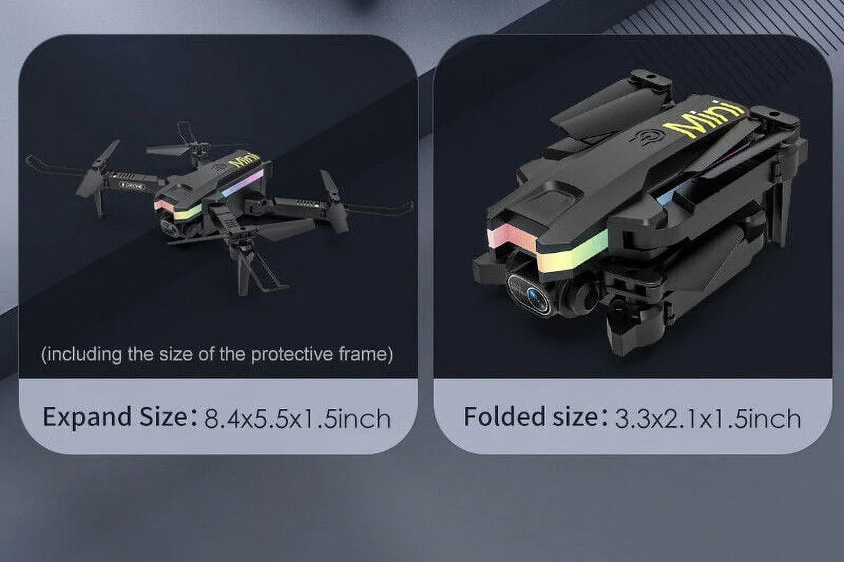 '- Photography JahyShow 4K Aerial SkyCapture Black Camera Quad Folding with Dual HD Pro Mini Drone -